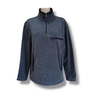 Gap Men's Gray Charcoal/ Black Athletic Fleece Long Sleeve T-Shirt